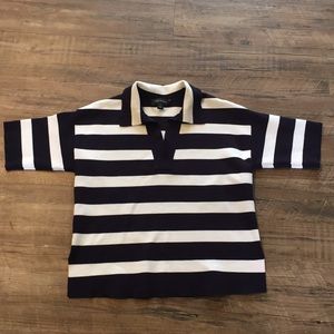 Ann Taylor classic black and white top